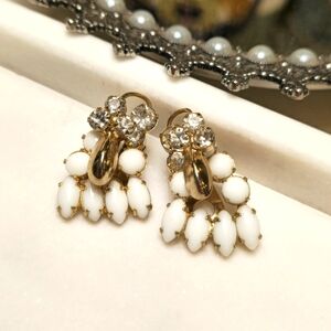 JULIANA Verified White Milk and Gold-Tone Clip-Ons.